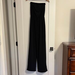 Chic Black Strapless Jumpsuit